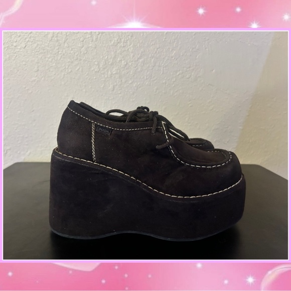 Vintage 90s y2k Chunky Platform Loafers - Picture 1 of 4
